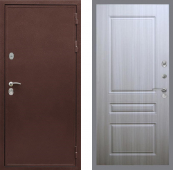 Дверь Рекс (REX) 5 Медный Антик ФЛ-243 Сандал белый