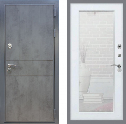 Дверь Рекс (REX) Премиум 290 Пастораль с зеркалом Белый ясень